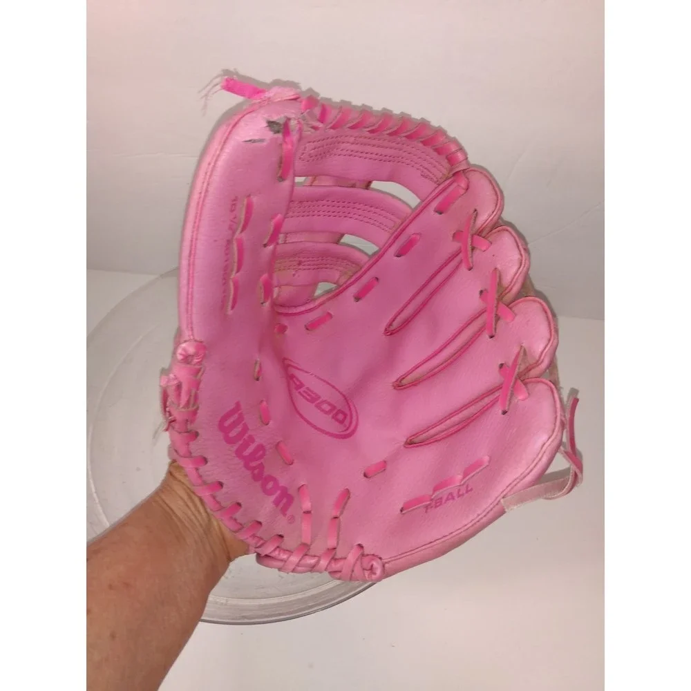 Two WILSON Child's T-Ball/Baseball Gloves (10" / 10.5" RHT) | Pink - Picture 7 of 12